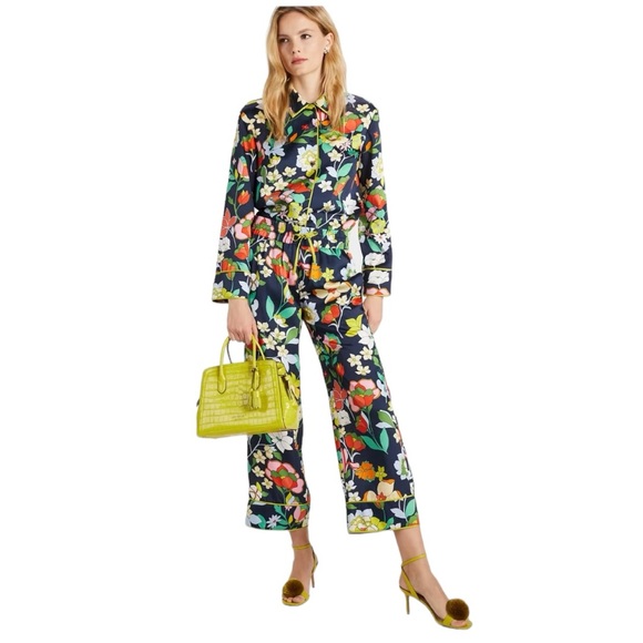 Kate Spade Flower Bed Twill Shirt in Blazer Blue (M) - Picture 2 of 14